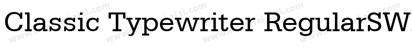 Classic Typewriter RegularSWFTE字体转换